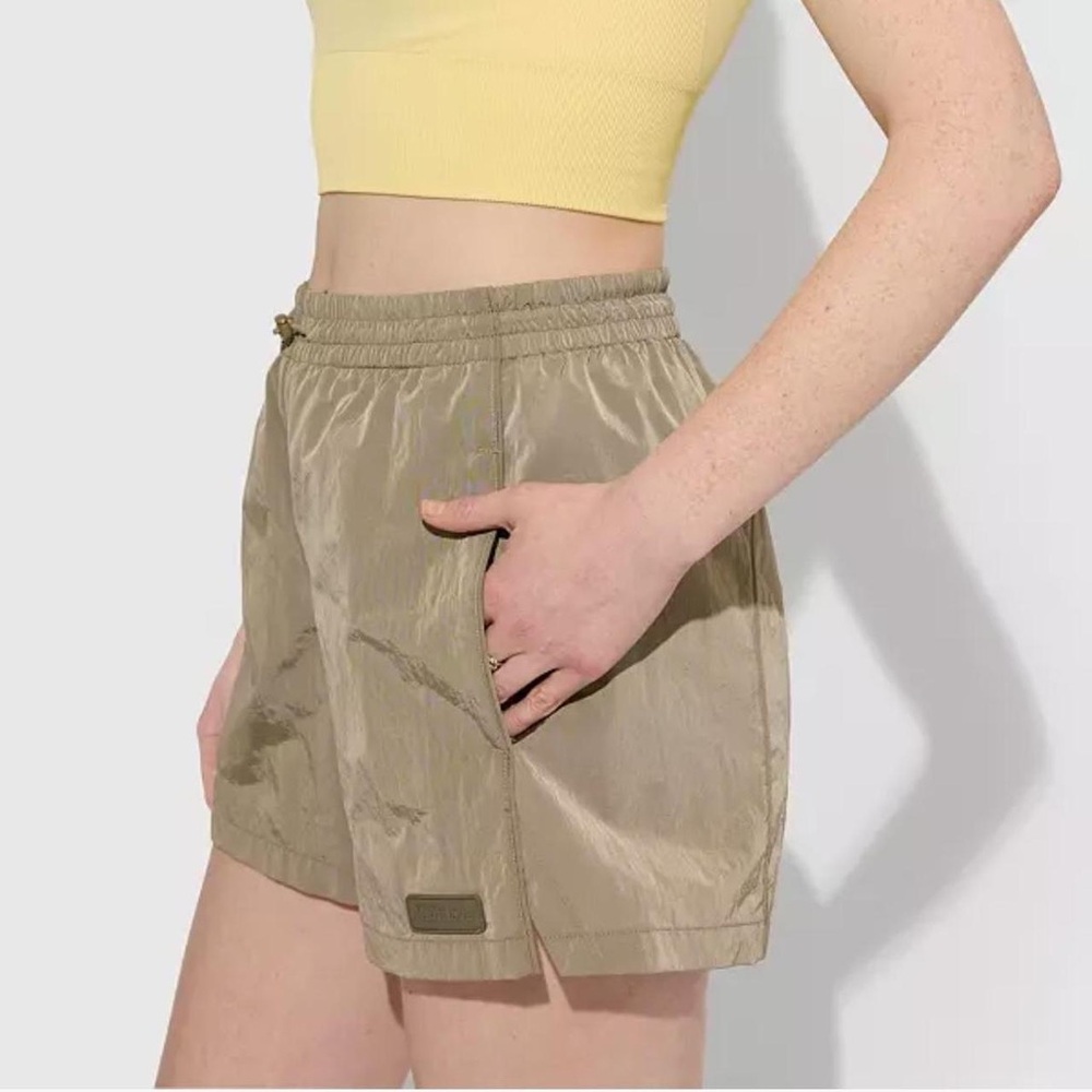 Women's Athletic Shorts in Khaki - Lightweight Performance